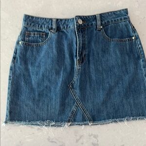 PacSun Blue Asymmetrical Mini Pencil Skirt